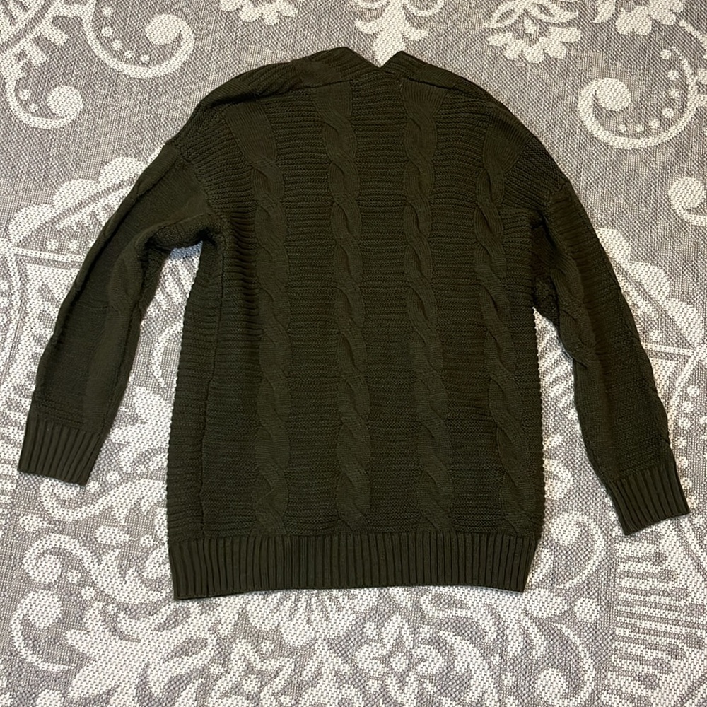Magnolia Boutique Dark Green Cardigan, Size L - Picture 2 of 4